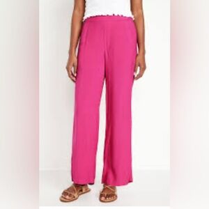 Old Navy Pink Wide Leg Pants High Rise